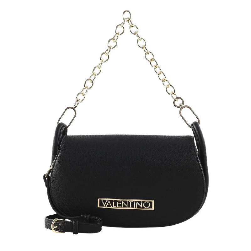 Active Lifestyles Valentino Bags Medium Vinile Flap Nero Black Chain Shoulder Bag