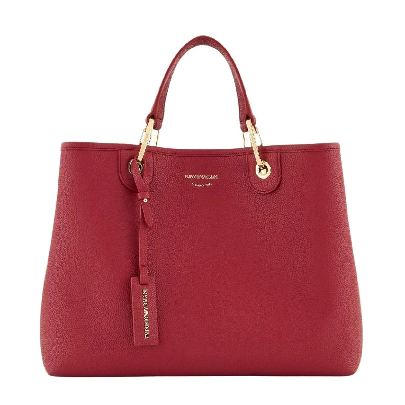 Lightweight Bags For Senior Travelers Emporio Armani Medium MyEA Bordeaux Tote Bag
