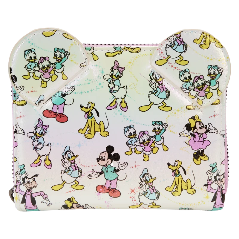 Bold And Flash-Sale Bags Disney100 Mickey & Friends Classic All-Over Print Iridescent Zip Around Wallet