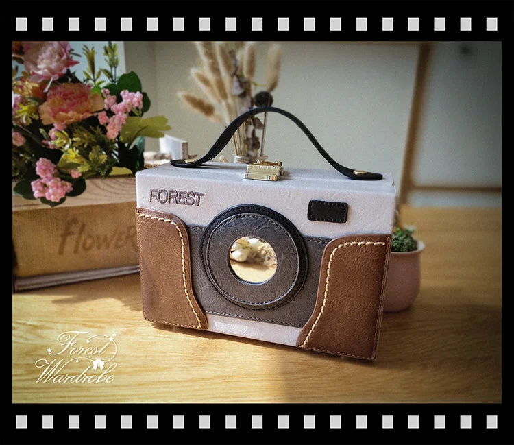 Glamorous Bags For Evening Events And Parties (Buy for me)Forest Wardrobe~Small Camera~Cameral Shape Daily Lolita Bag