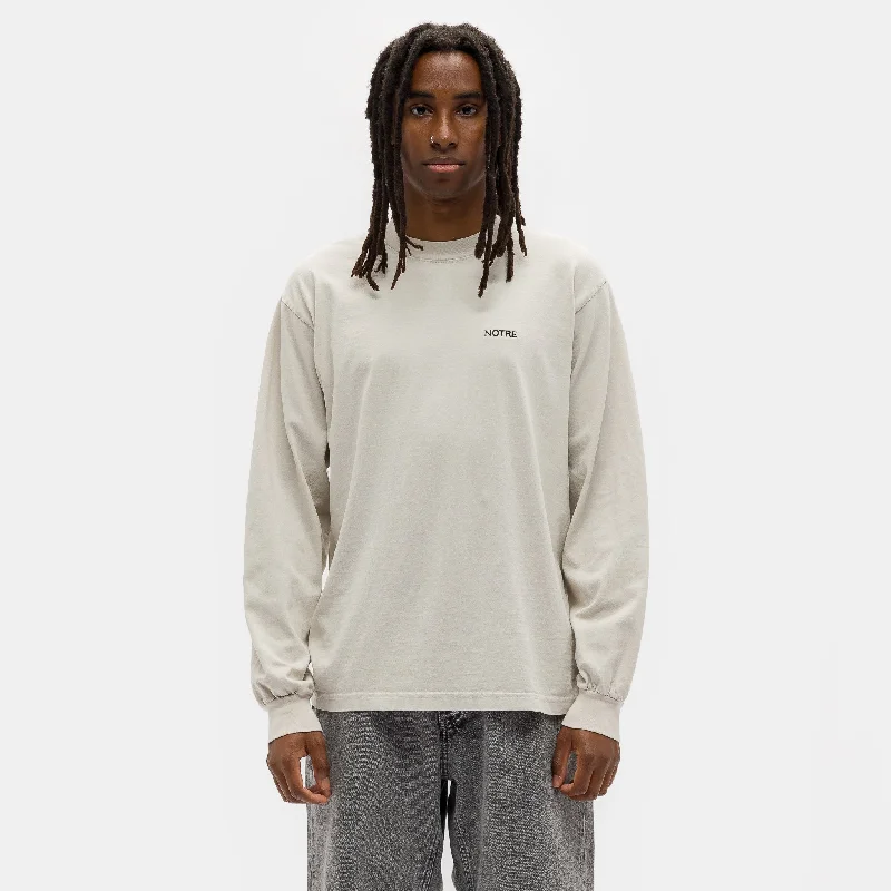 Embrace New Fashion Stramp Long Sleeve T-Shirt in Cement