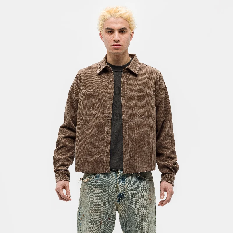 Sustainable Fashion Extravaganza Western Button Up Shirt in Brown