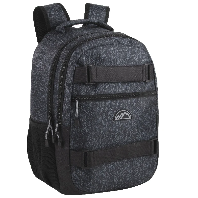 Cozy Handbags With Clearance Prices 19 Inch Dual Strap Skate  Backpack w Laptop Sleeve - Grey Heather