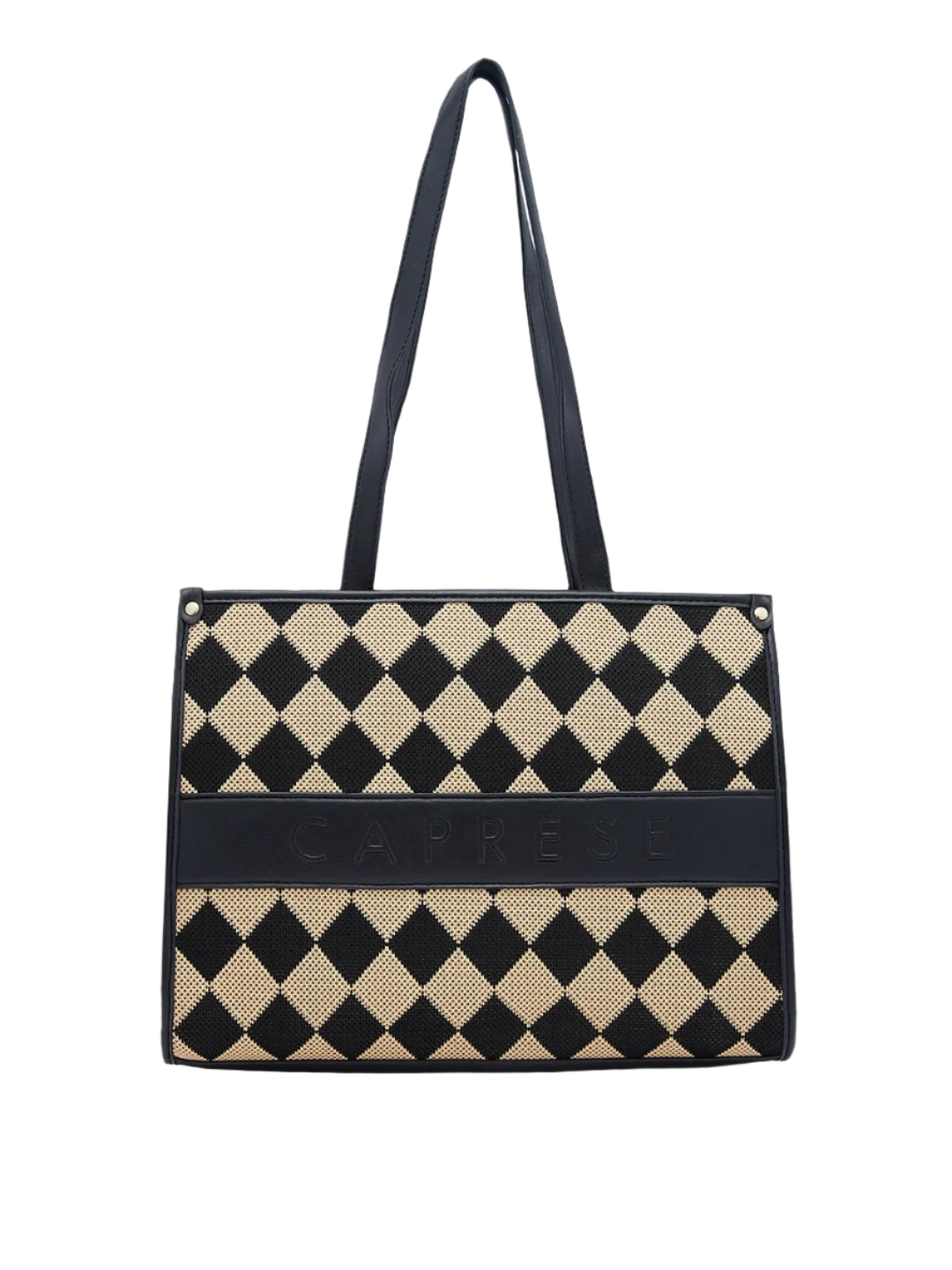 Handbag For Fashion Caprese Checker Tote Medium Black