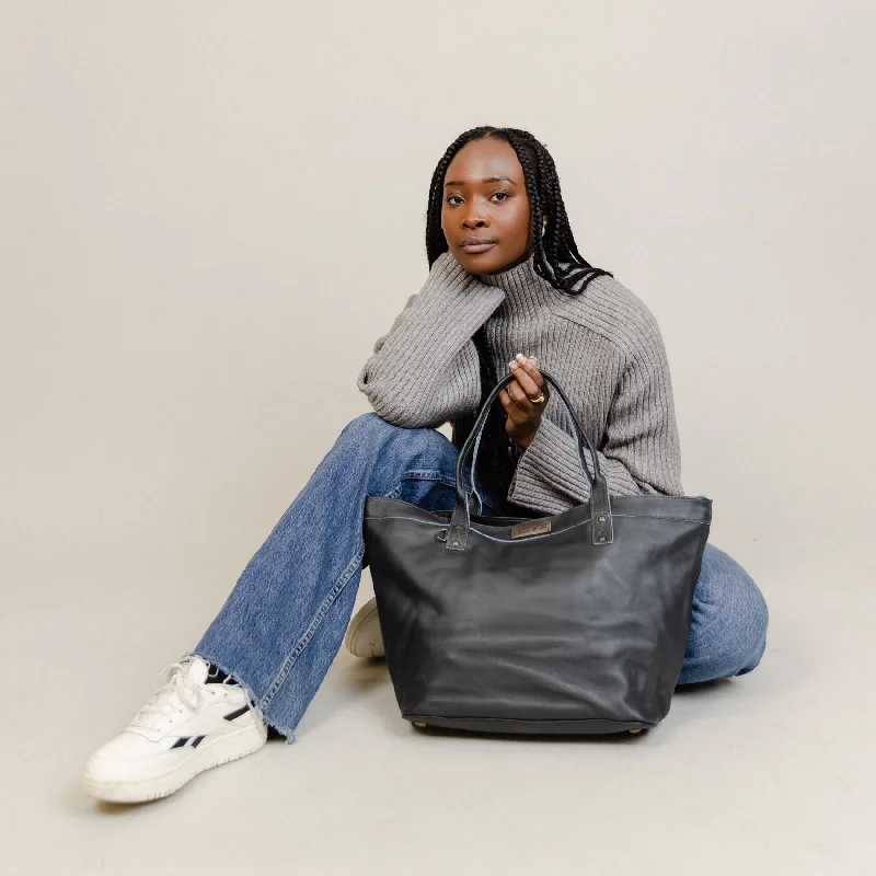 Durable And Cheap Bags CONVERTIBLE TOTE - FULL LEATHER COLLECTION - SLATE
