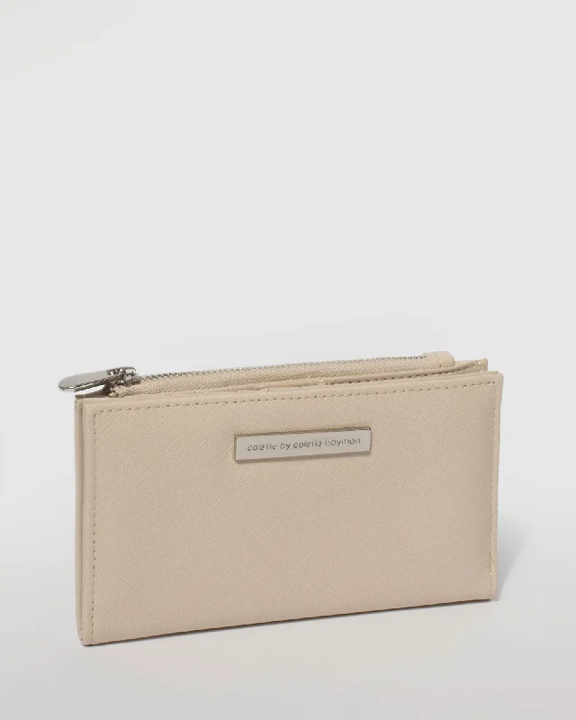 Edgy Bags For Bold And Daring Fashionistas Ivory Selena Zip Wallet
