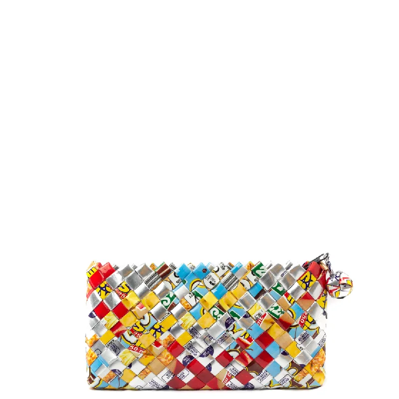 Scratch-Resistant And Luxury Sale Bags Mixed Weave Artisan Multicolor Mini Clutch