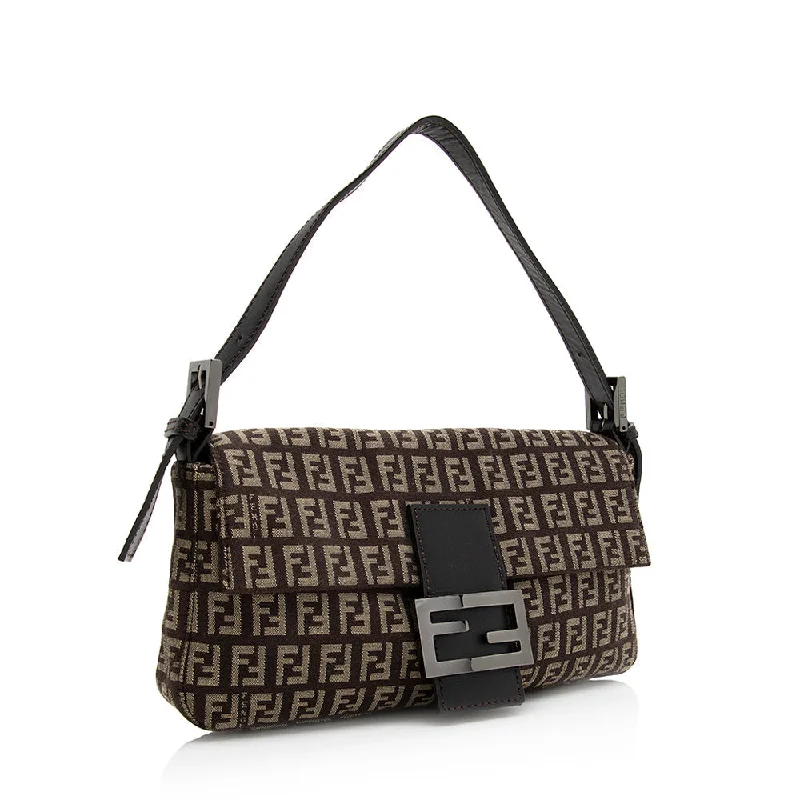 Modern And Limited-Time Offer Bags Fendi Zucchino Baguette Shoulder Bag (SHF-21031)