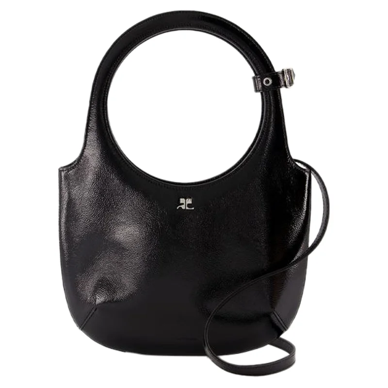 Stylish Yet Affordable Bags Holy Purse - Courreges - Leather - Black