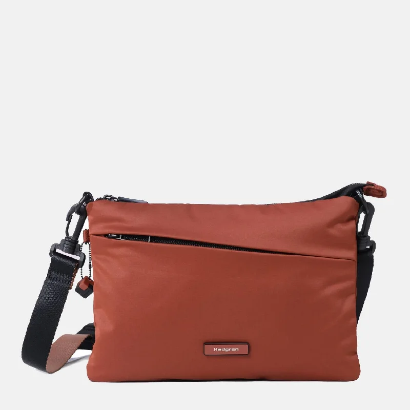 Clearance Bags For Budget Shoppers Orbit Flat Crossbody In Cherry Mahogany